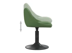 Sillas de comedor giratorias 2 unidades terciopelo verde oscuro