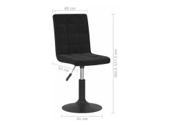 Sillas de comedor giratorias 6 unidades terciopelo negro
