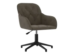 Sillas de comedor giratorias 2 unidades terciopelo gris oscuro