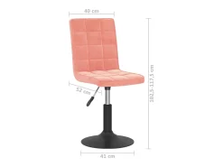 Sillas de comedor giratorias 6 unidades de terciopelo rosa