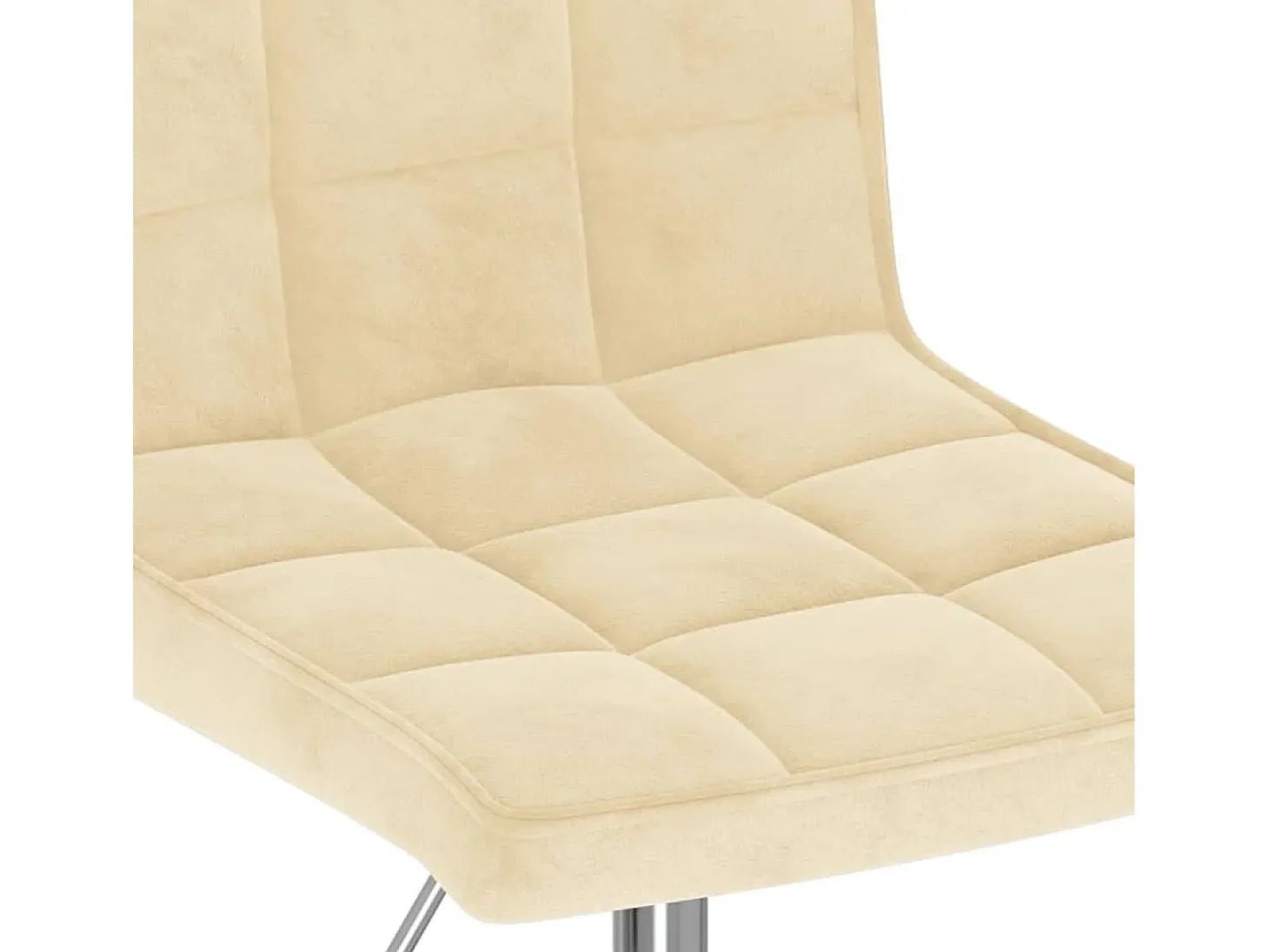 Sillas de comedor giratorias 2 unidades terciopelo crema