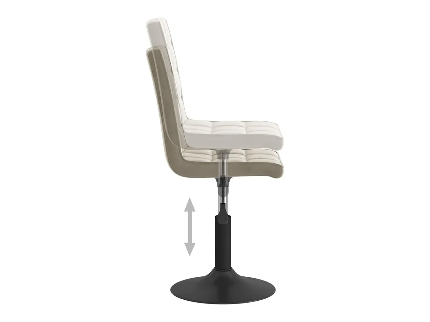 Sillas de comedor giratorias 4 unidades de terciopelo gris claro