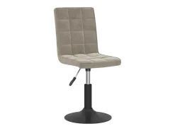 Sillas de comedor giratorias 4 unidades de terciopelo gris claro