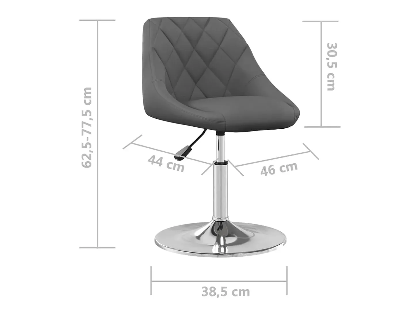 Sillas de comedor giratorias 4 unidades terciopelo gris oscuro
