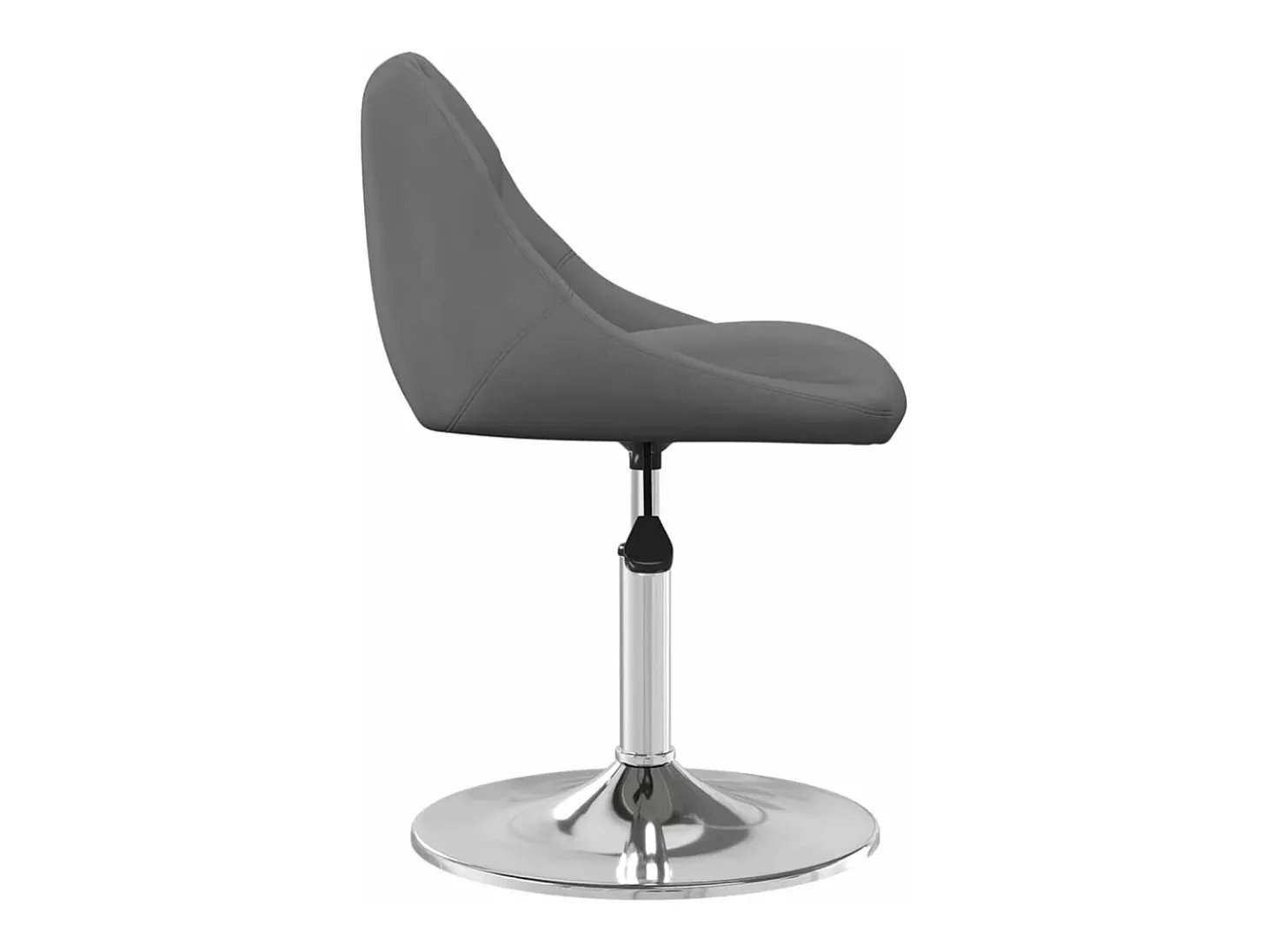 Sillas de comedor giratorias 4 unidades terciopelo gris oscuro