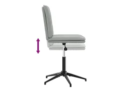 Sillas de comedor giratorias 6 unidades terciopelo gris claro