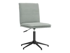 Sillas de comedor giratorias 6 unidades terciopelo gris claro