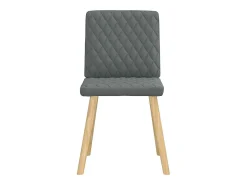 Sillas de comedor giratorias 4 unidades tela gris oscuro