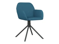 Sillas de comedor giratorias 2 unidades terciopelo azul