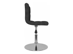 Sillas de comedor giratorias 6 unidades tela negro