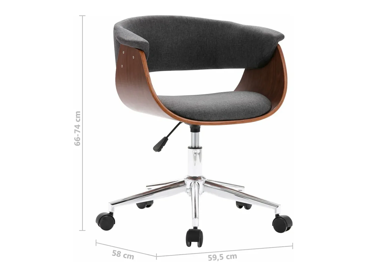 Sillas de comedor giratorias 2 unidades tela gris
