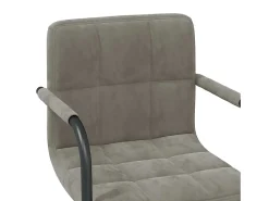 Sillas de comedor giratorias 2 uds de terciopelo gris claro