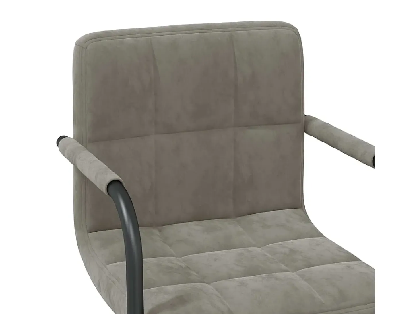 Sillas de comedor giratorias 2 uds de terciopelo gris claro