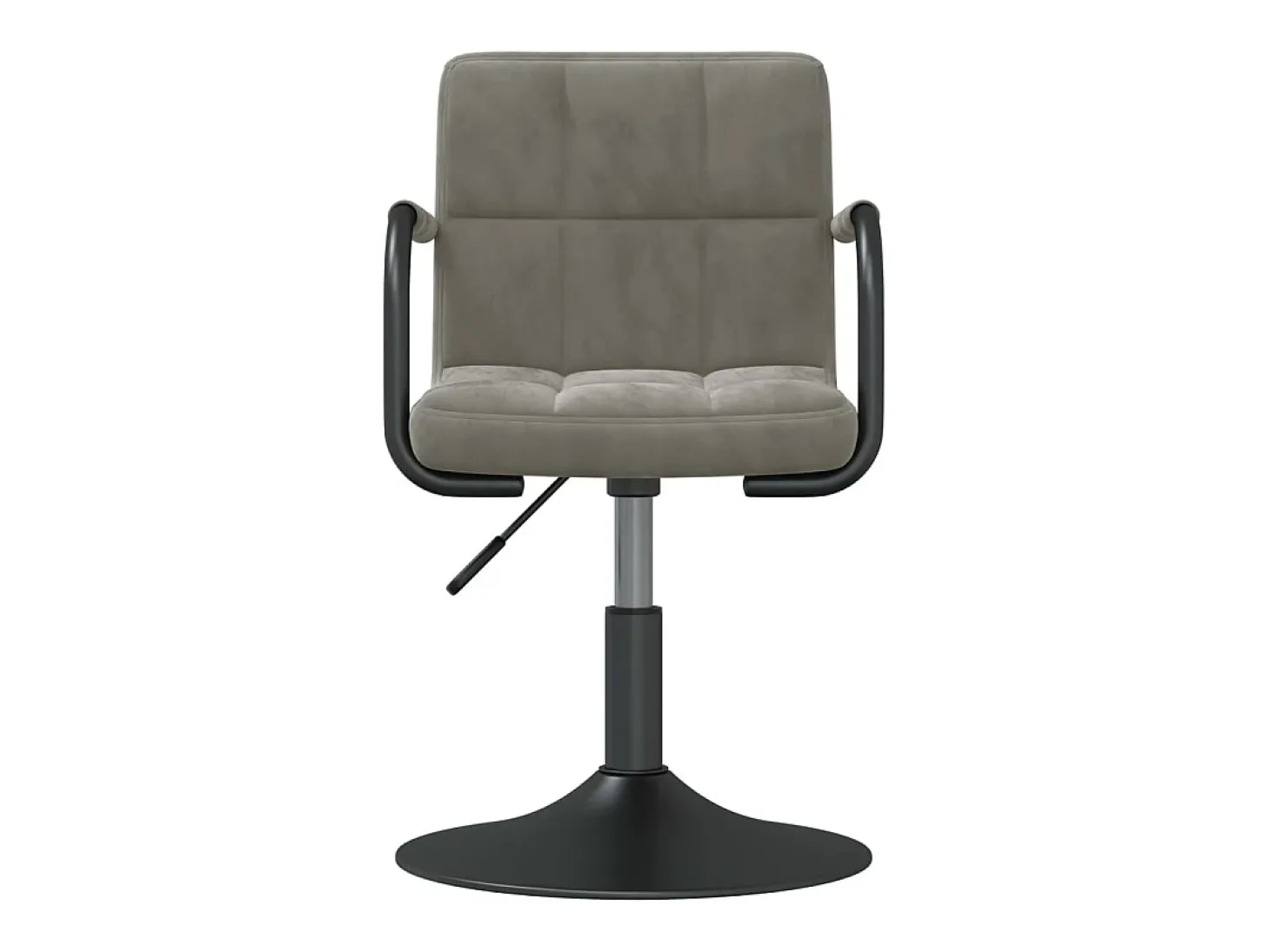 Sillas de comedor giratorias 2 uds de terciopelo gris claro