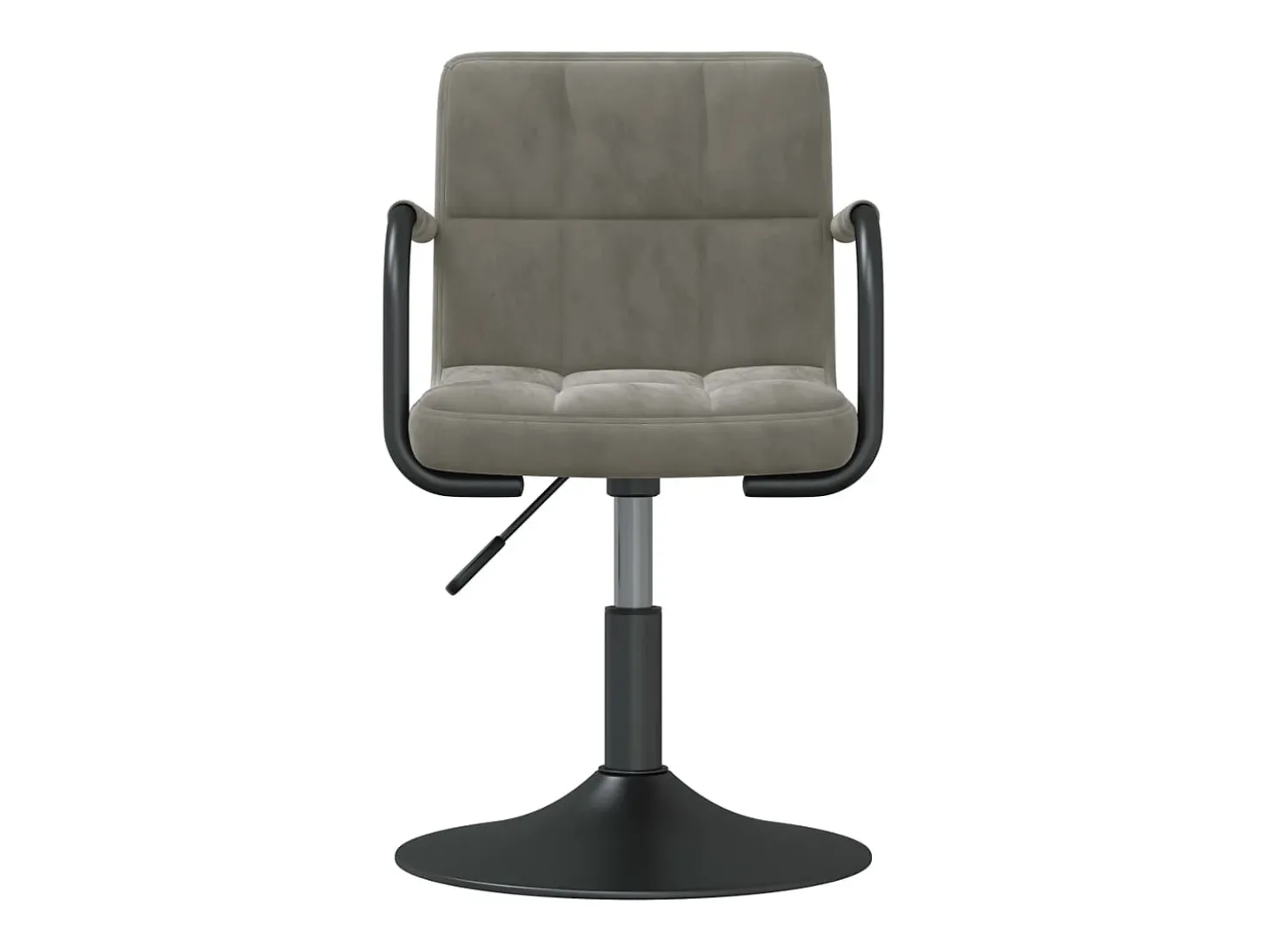 Sillas de comedor giratorias 2 uds de terciopelo gris claro