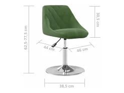 Sillas de comedor giratorias 4 unidades terciopelo verde oscuro