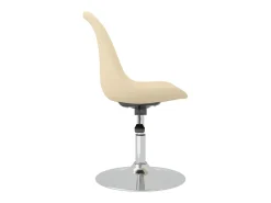 Sillas de comedor giratorias 4 unidades tela crema