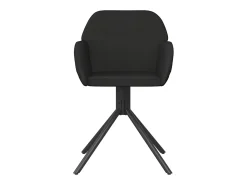 Sillas de comedor giratorias 2 uds terciopelo negro