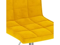 Sillas de comedor giratorias 6 unidades terciopelo amarillo mostaza