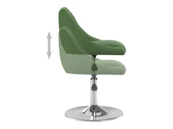 Sillas de comedor giratorias 4 uds terciopelo verde oscuro