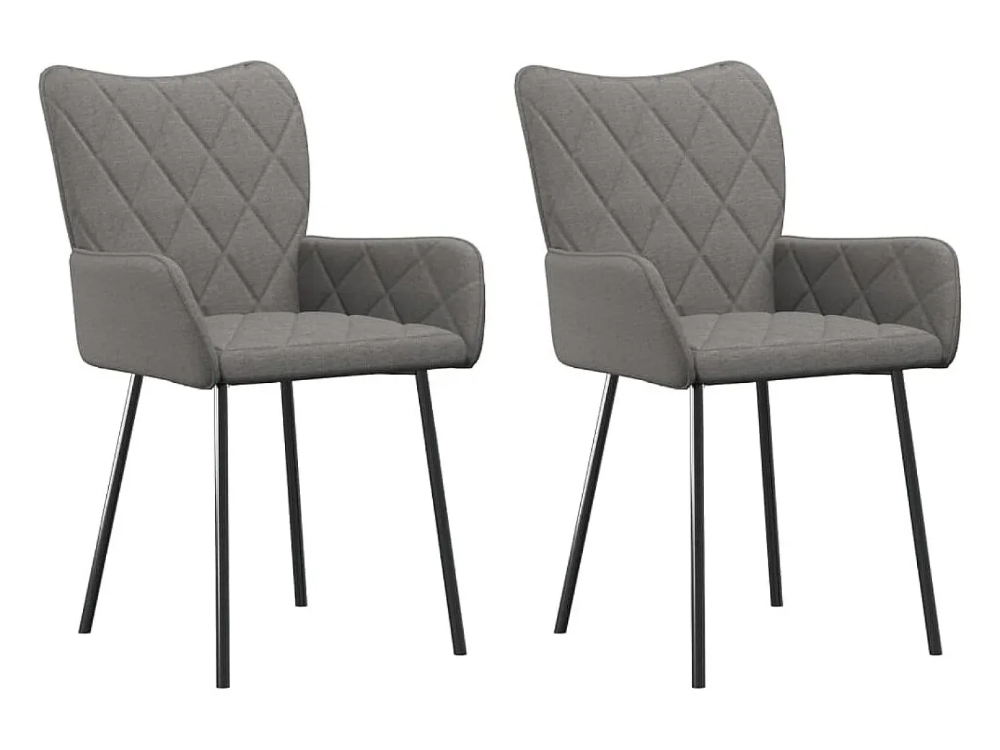 Sillas de comedor giratorias 2 unidades tela gris claro