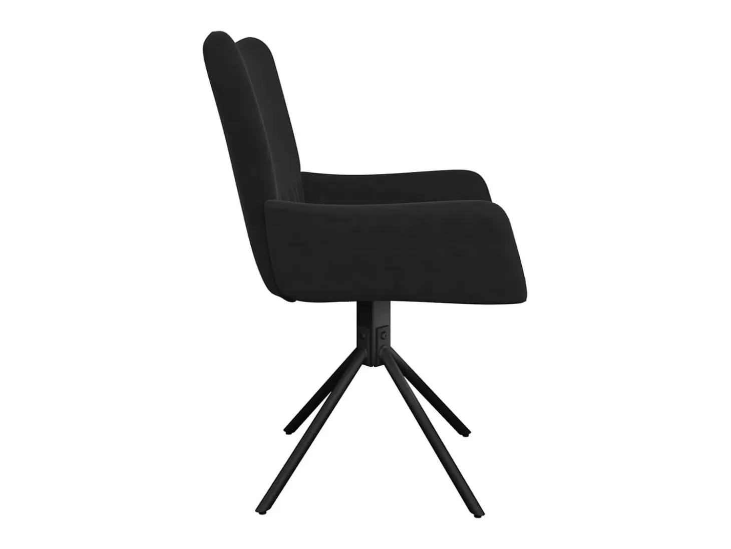 Sillas de comedor giratorias 2 unidades terciopelo negro