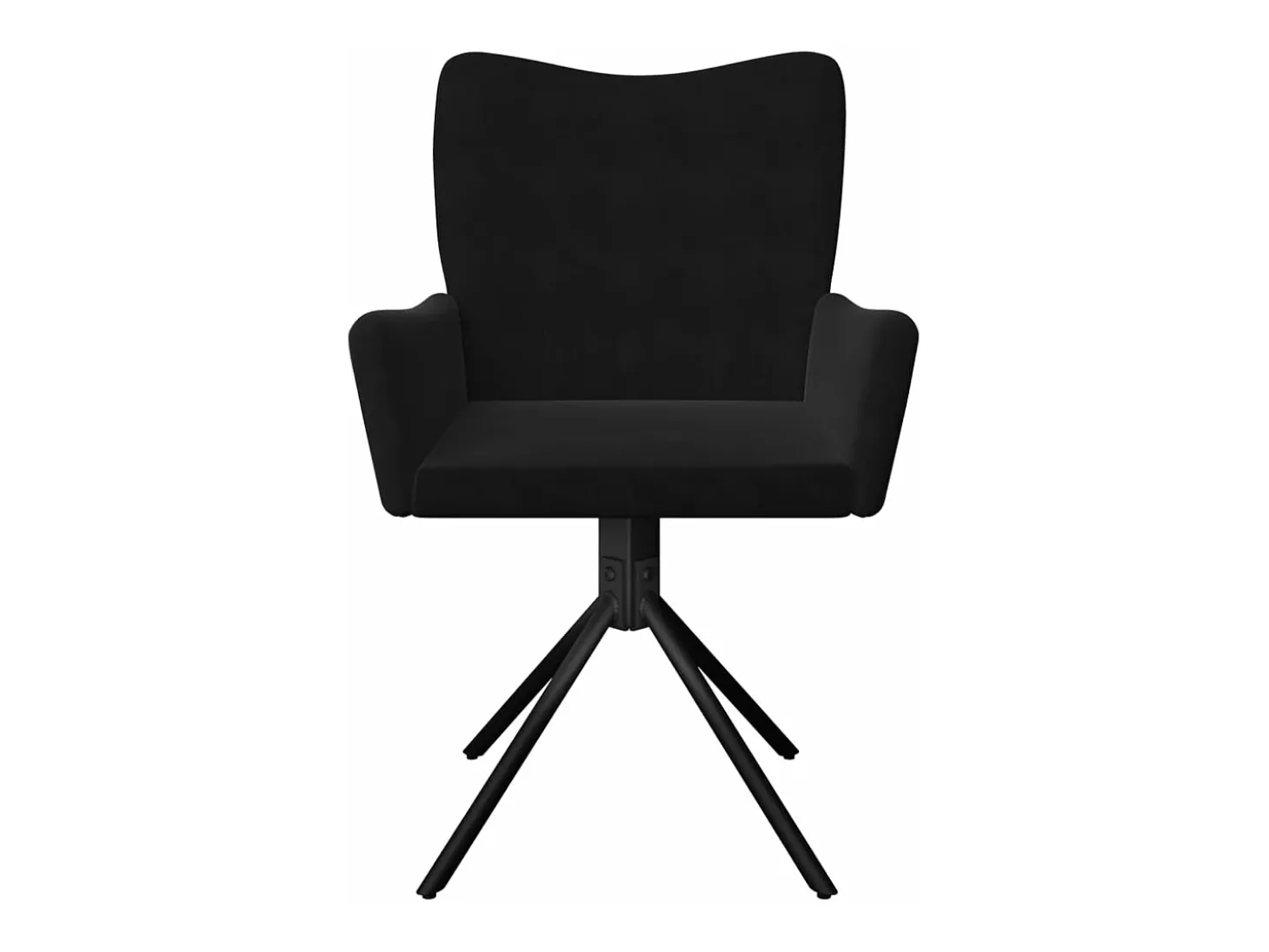 Sillas de comedor giratorias 2 unidades terciopelo negro