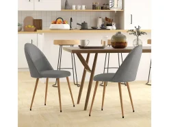 Sillas de comedor gris 50x52x83 cm HOMCOM