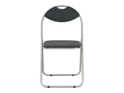 Sillas de comedor plegables 2 unidades cuero sintético negro