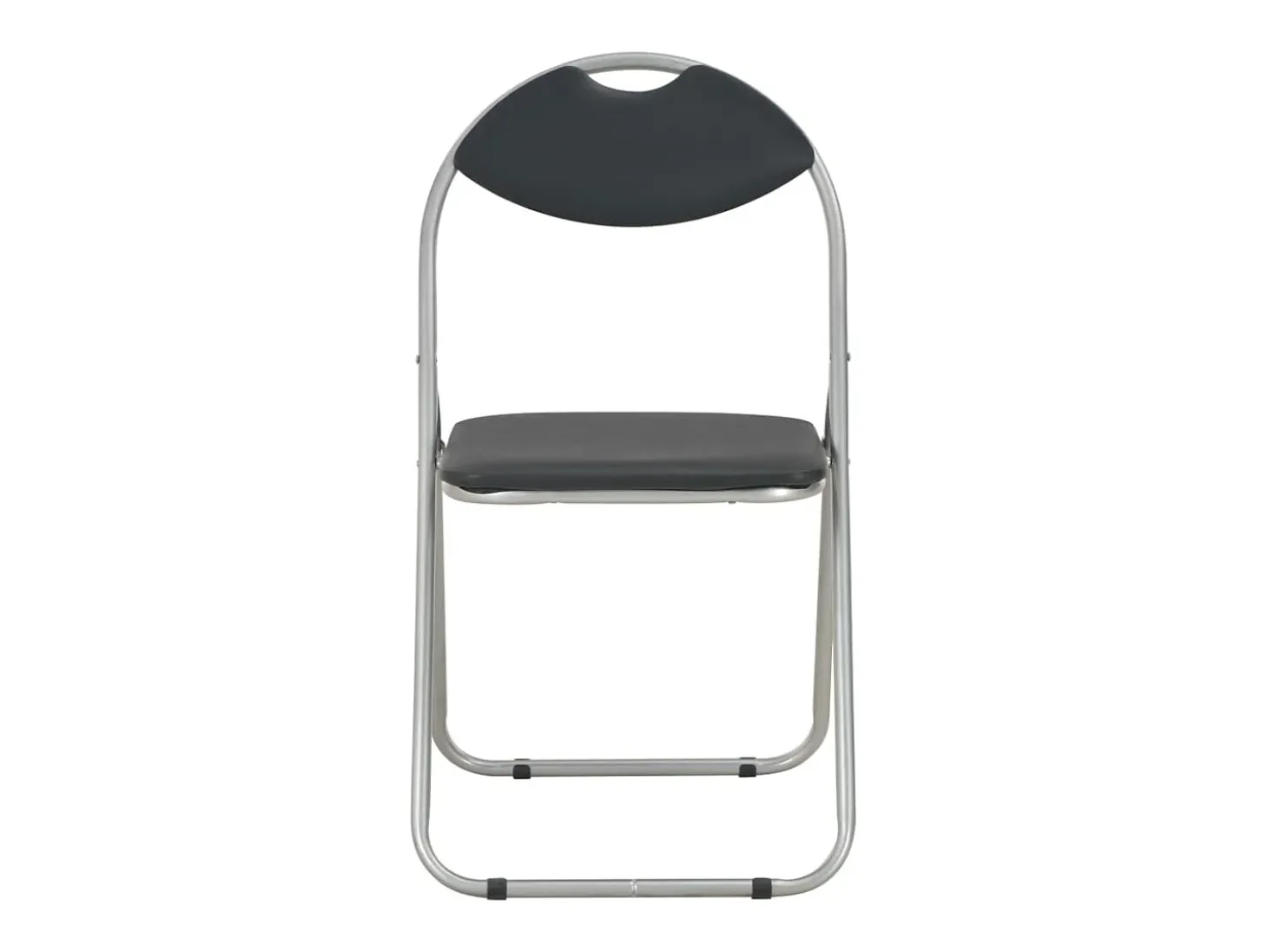 Sillas de comedor plegables 2 unidades cuero sintético negro