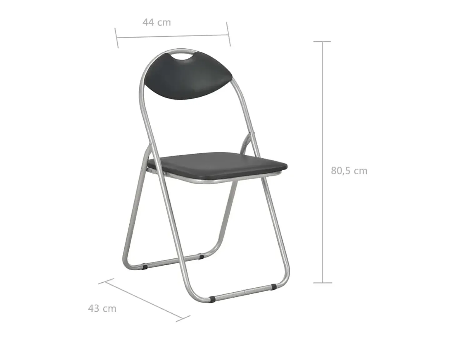 Sillas de comedor plegables 2 unidades cuero sintético negro