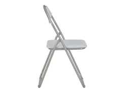 Sillas de comedor plegables 2 unidades cuero sintético blanco