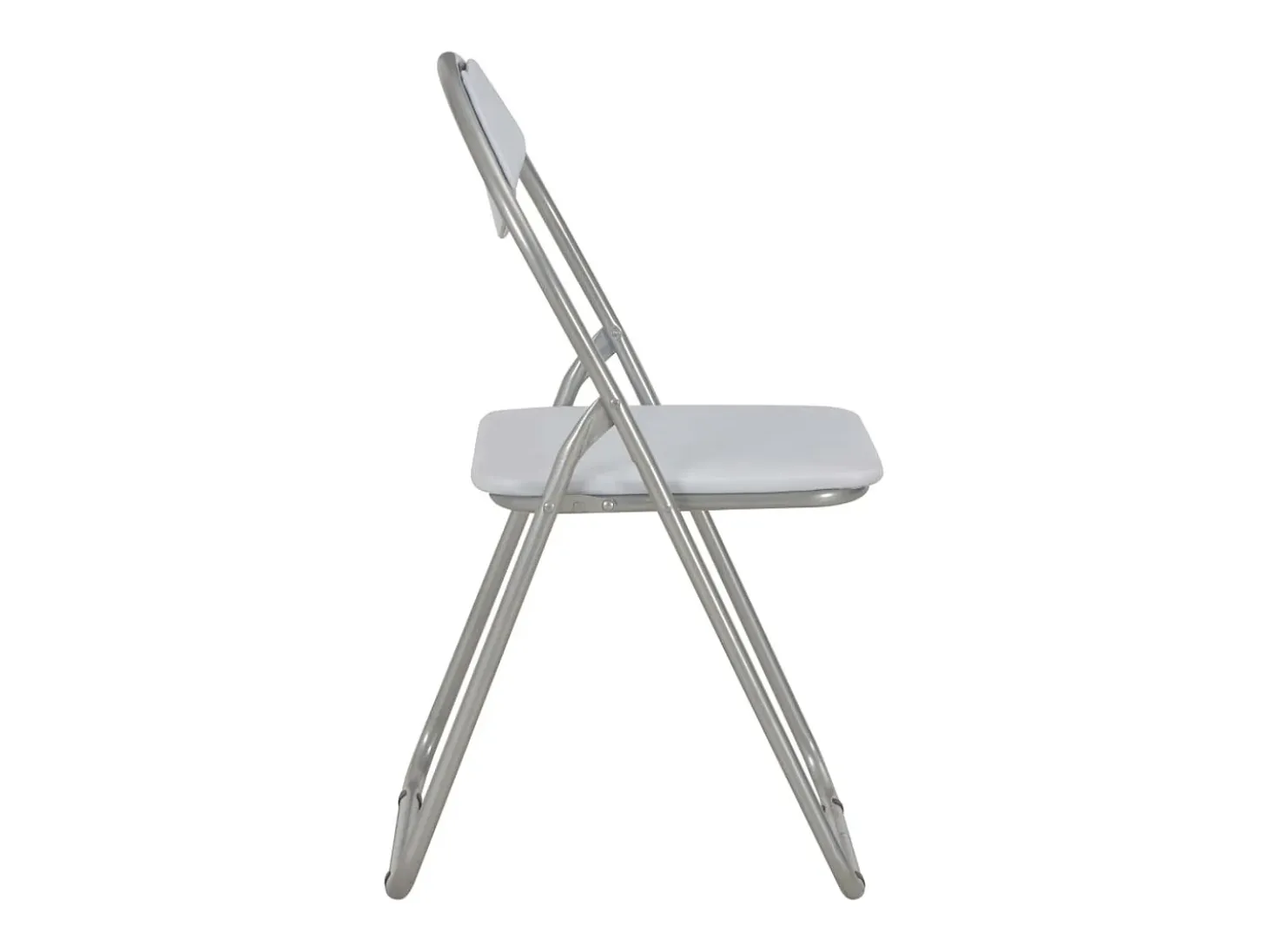 Sillas de comedor plegables 2 unidades cuero sintético blanco