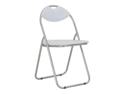 Sillas de comedor plegables 2 unidades cuero sintético blanco