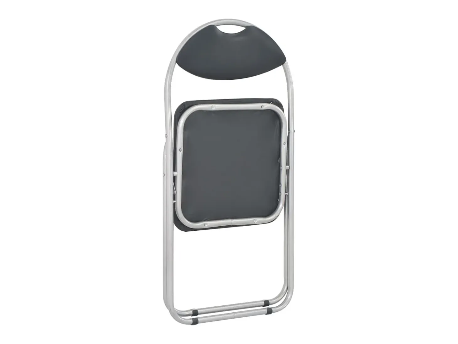 Sillas de comedor plegables 6 unidades cuero sintético negro