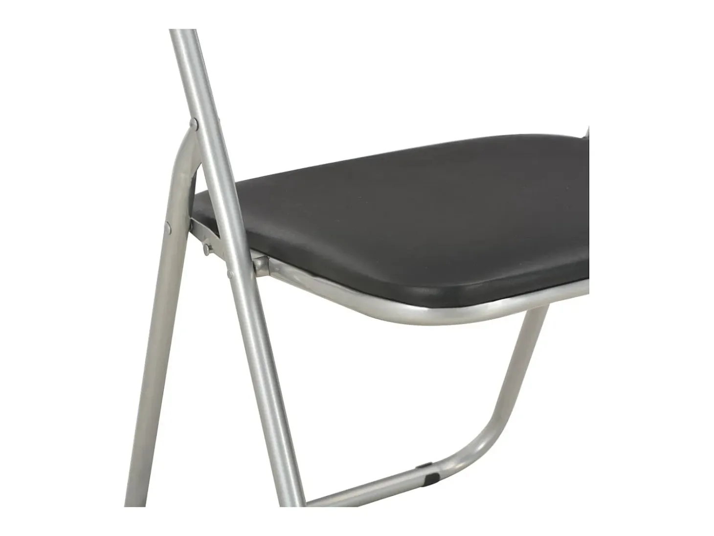 Sillas de comedor plegables 6 unidades cuero sintético negro