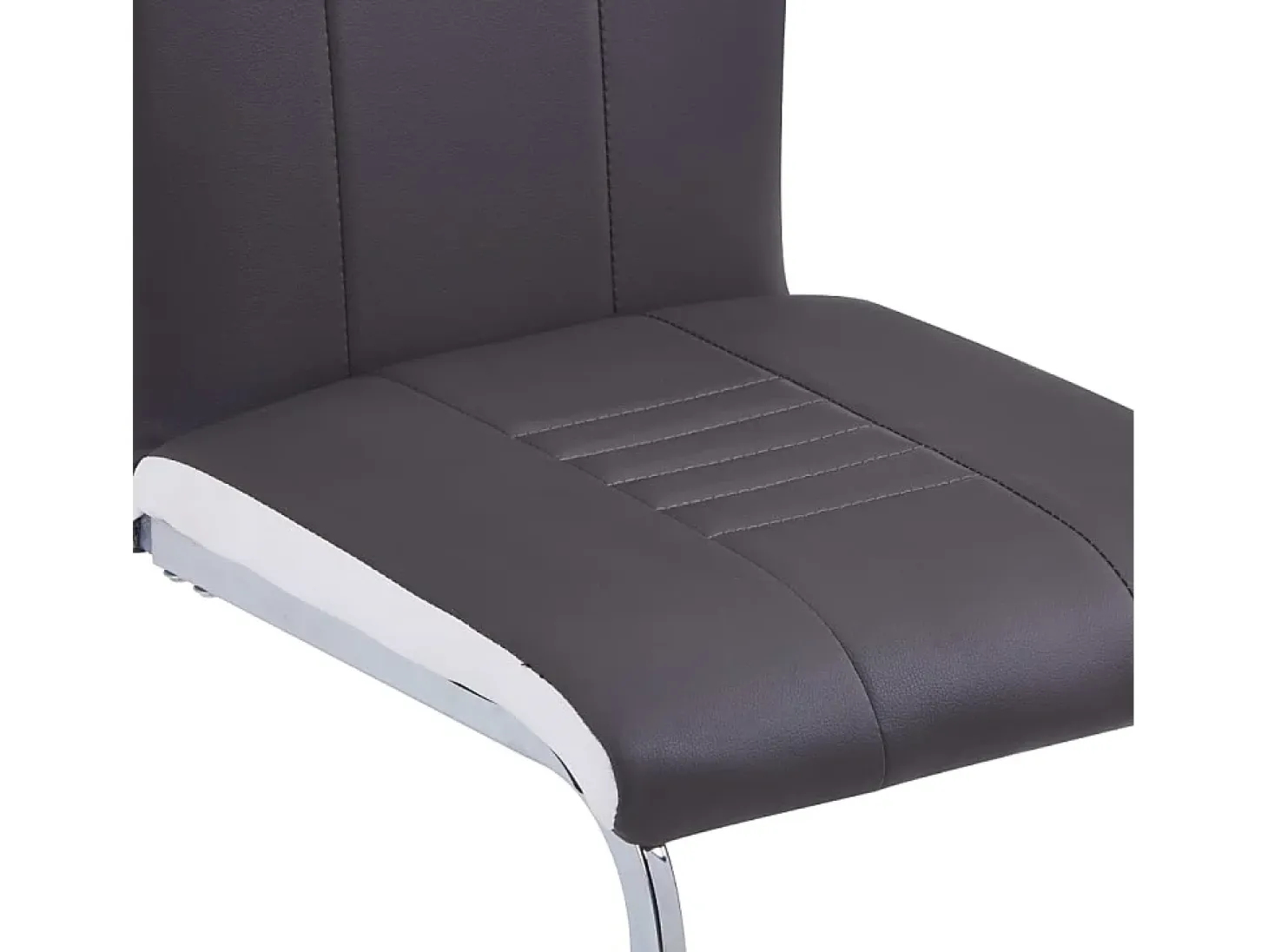 Sillas de comedor voladizas 2 unidades cuero sintético gris