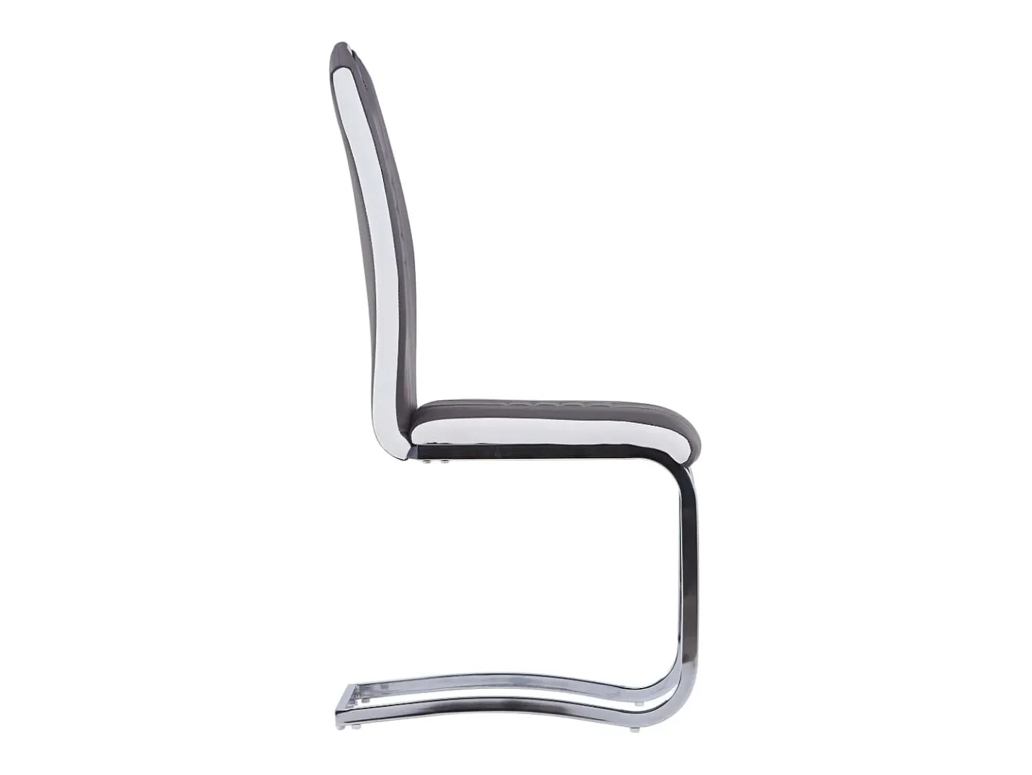 Sillas de comedor voladizas 2 unidades cuero sintético gris