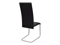 Sillas de comedor voladizas 2 unidades cuero sintético negro ES132450