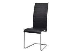 Sillas de comedor voladizas 2 unidades cuero sintético negro