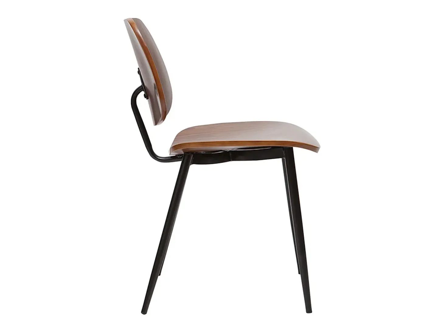 Sillas en madera oscura y metal negro (lote de 2) TOBIAS