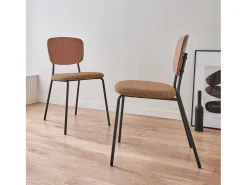Sillas loop texturizada, set de 2 mostaza