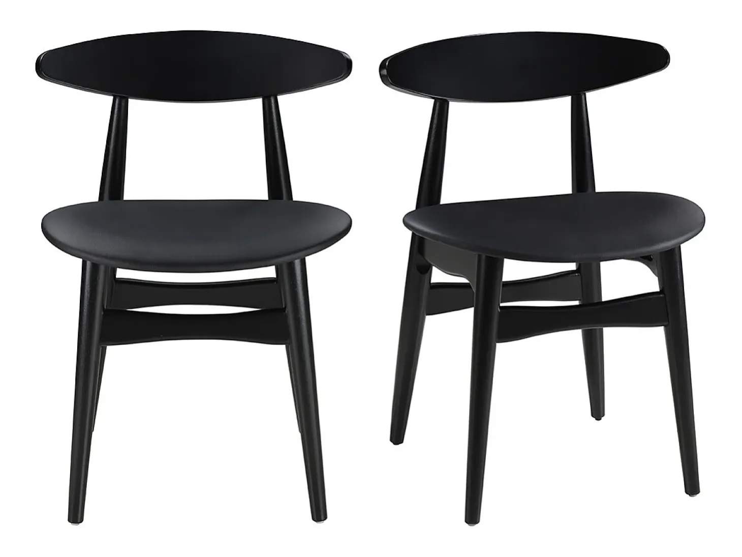 Sillas nórdicas negras (lote de 2) WALFORD
