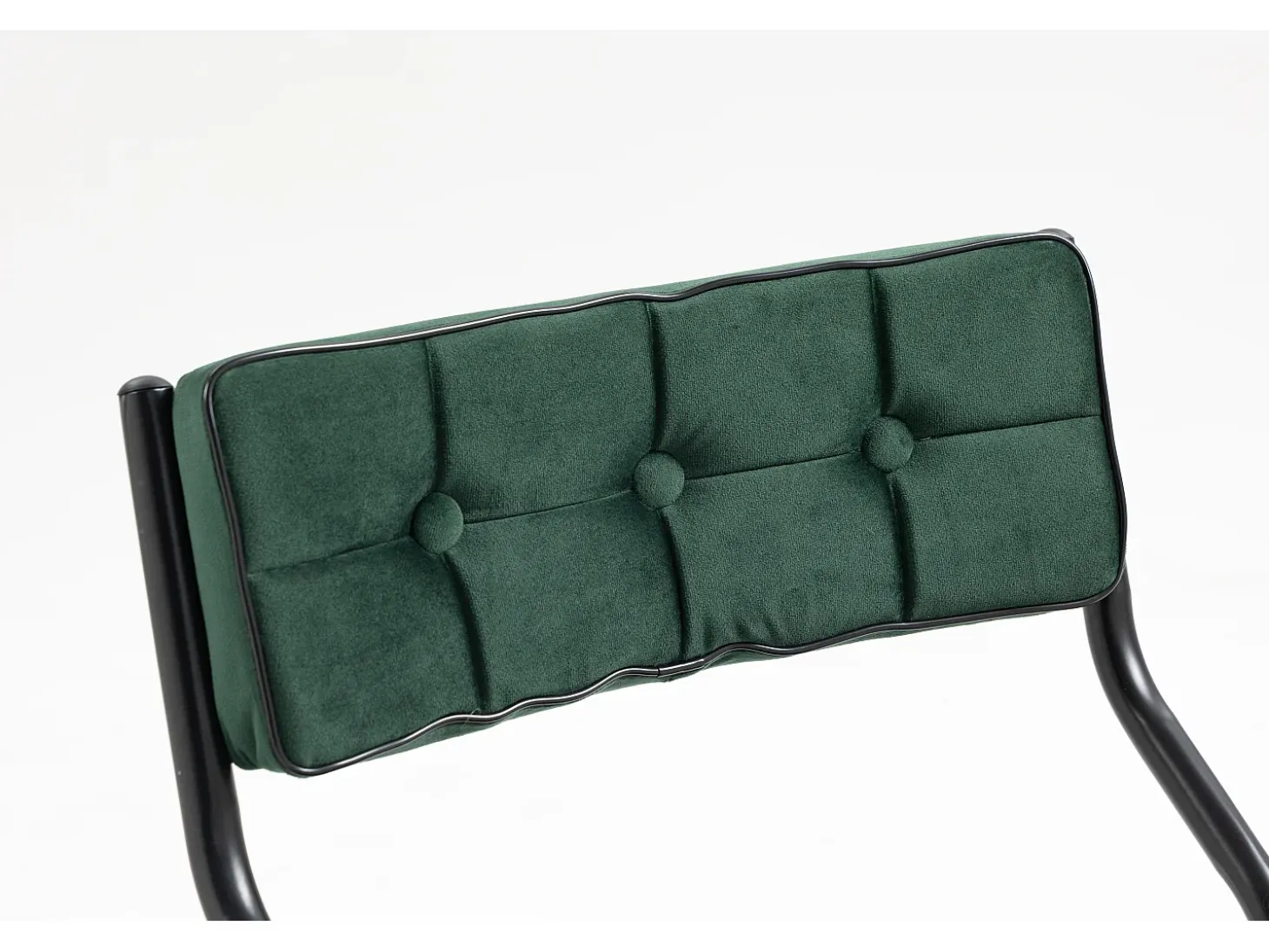 Sillas plegables de 2 piezas, sillas de comedor con cojín, acero, verde (46x47x80 cm)