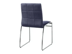 Sillas TOBI de diseño en cromo y tela color gris - Lote de 2