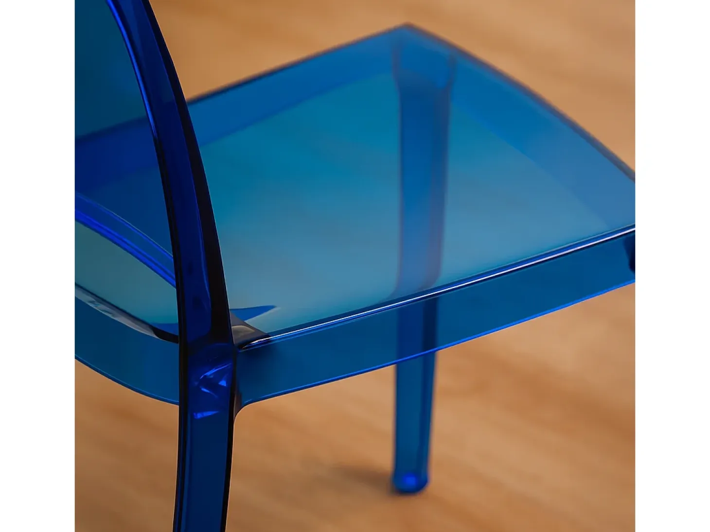 Sillas transparentes cocina bar restaurante apilable B-Side Grand Soleil - Azul Transparente