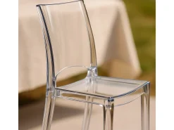 Sillas transparentes cocina bar restaurante apilable B-Side Grand Soleil - Transparente