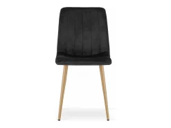 Sillas Valora JEWA – Asientos de terciopelo negro con patas color madera x4