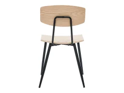 Sillas vintage de roble claro y metal negro (juego de 2) JOLINE