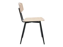 Sillas vintage de roble claro y metal negro (juego de 2) JOLINE